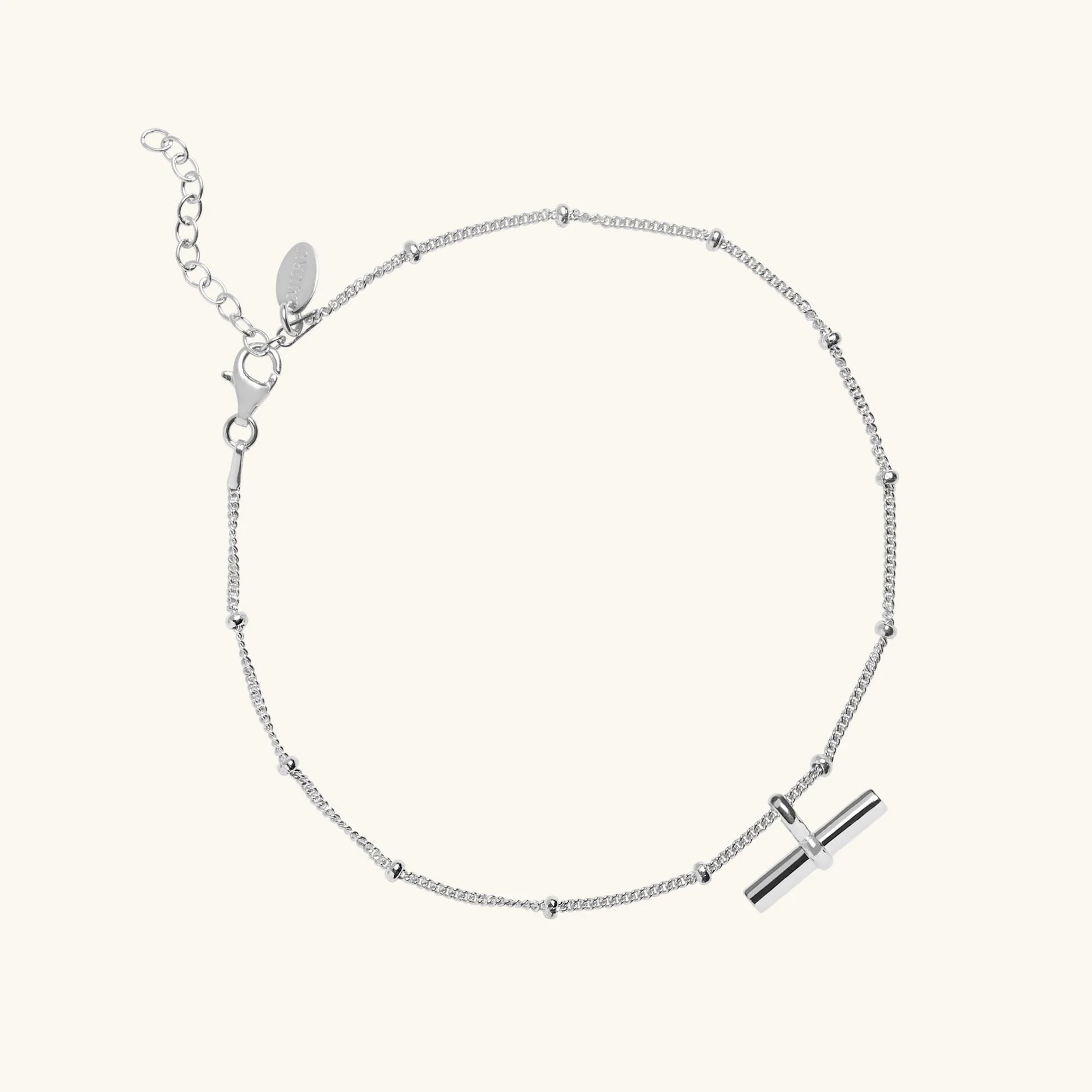 T-Bar Anklet Silver