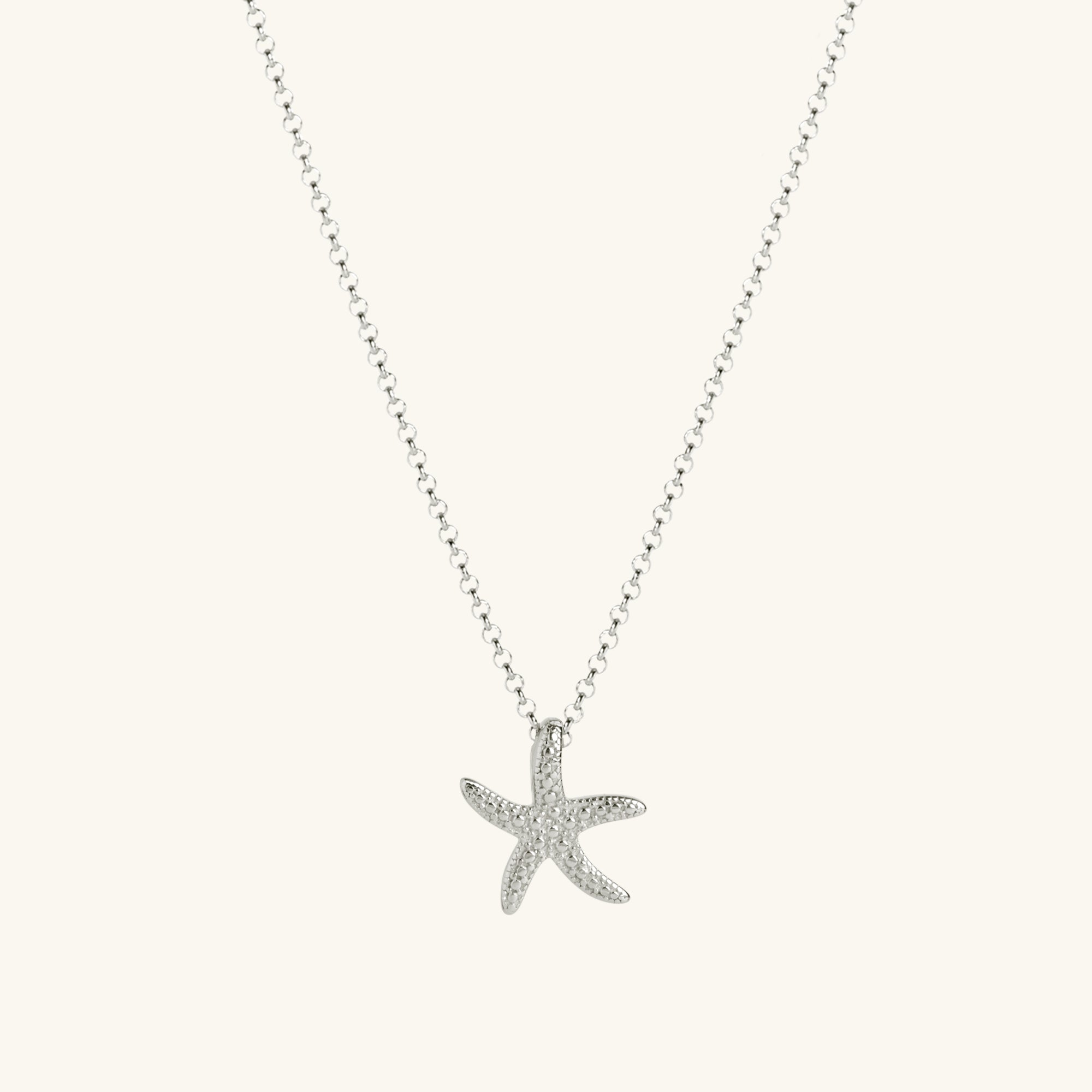 Starfish Necklace Silver
