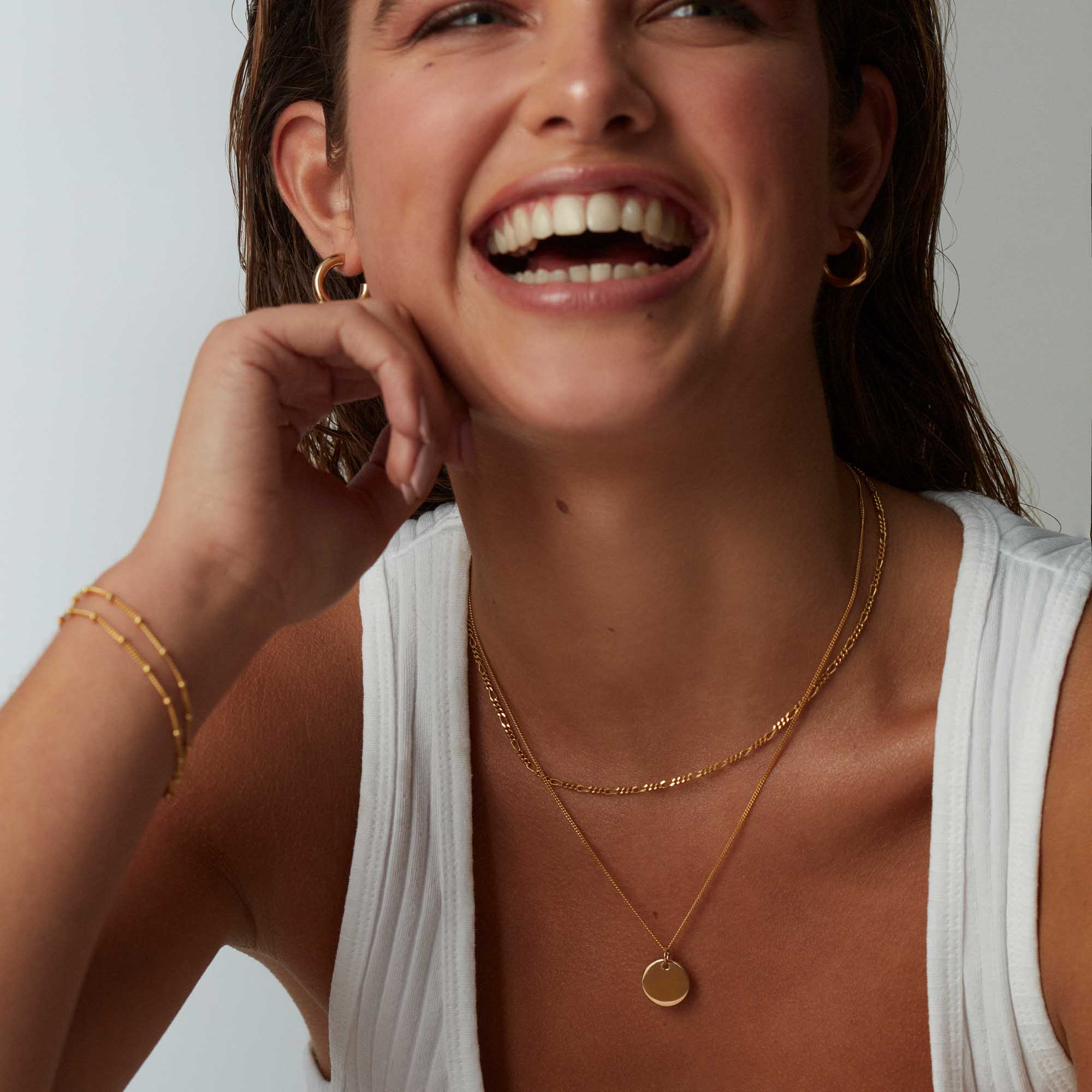 Engraveable Round Necklace Silver - Image 4