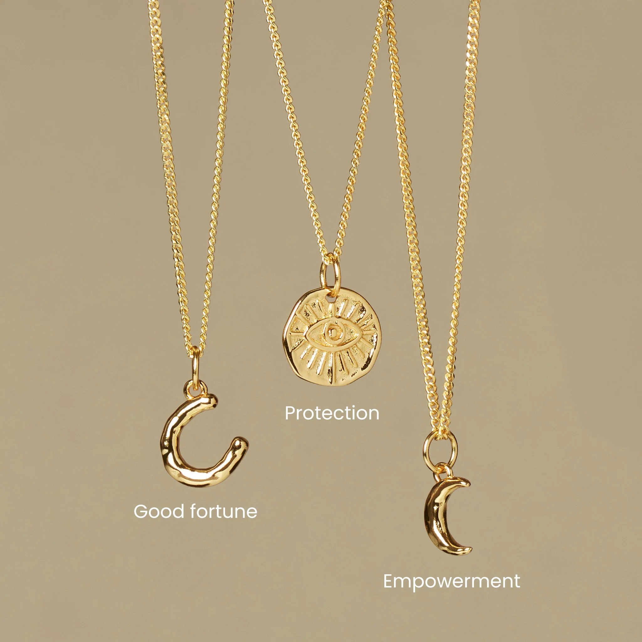 Horseshoe Necklace Gold - Image 3
