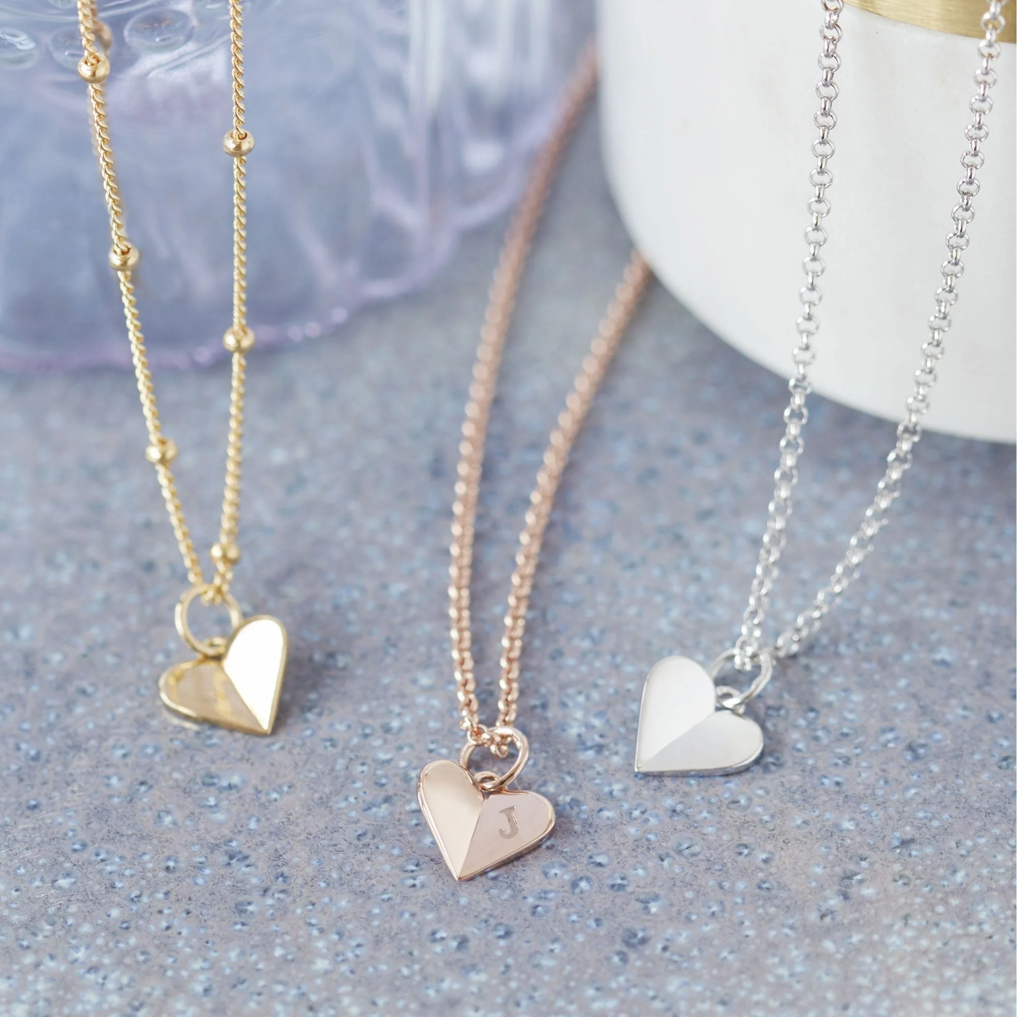 Mini Heart Necklace Silver - Image 3