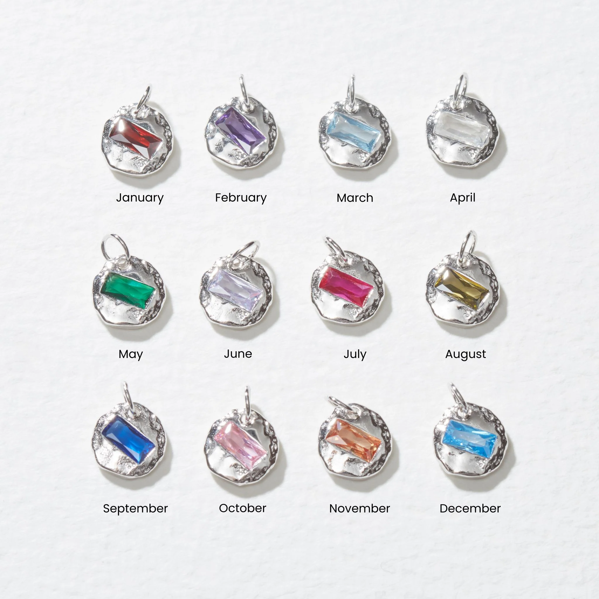 Mini Birthstone Necklace Silver - Image 2