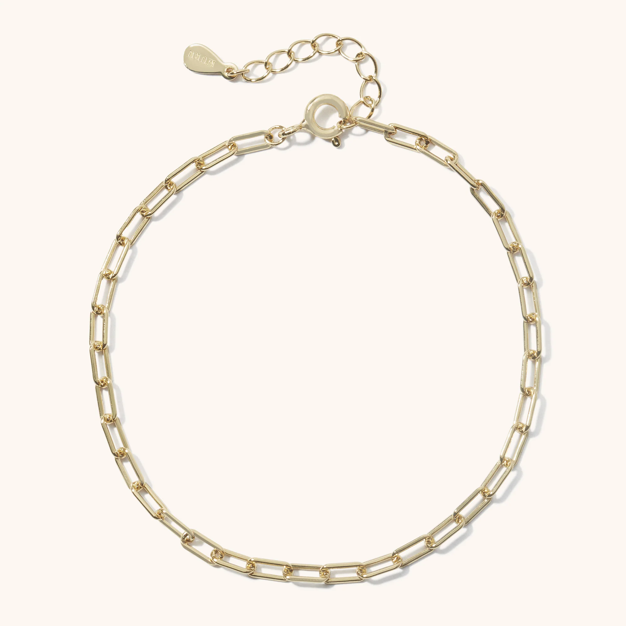Mini Paperclip Bracelet Gold
