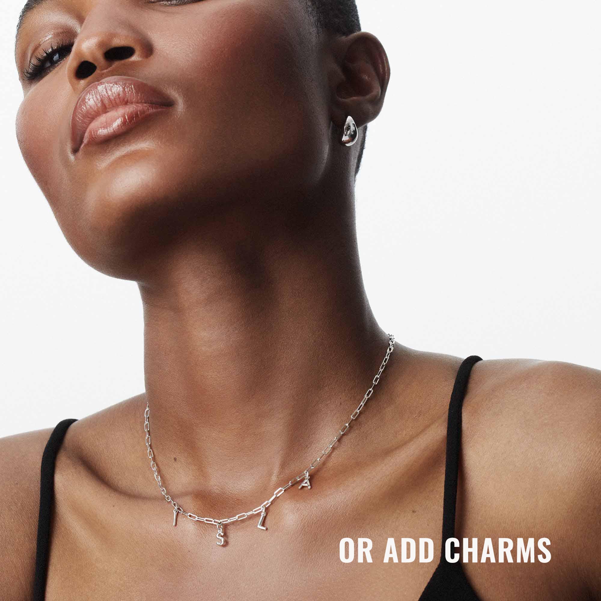Mini Paperclip Necklace Silver - Image 4