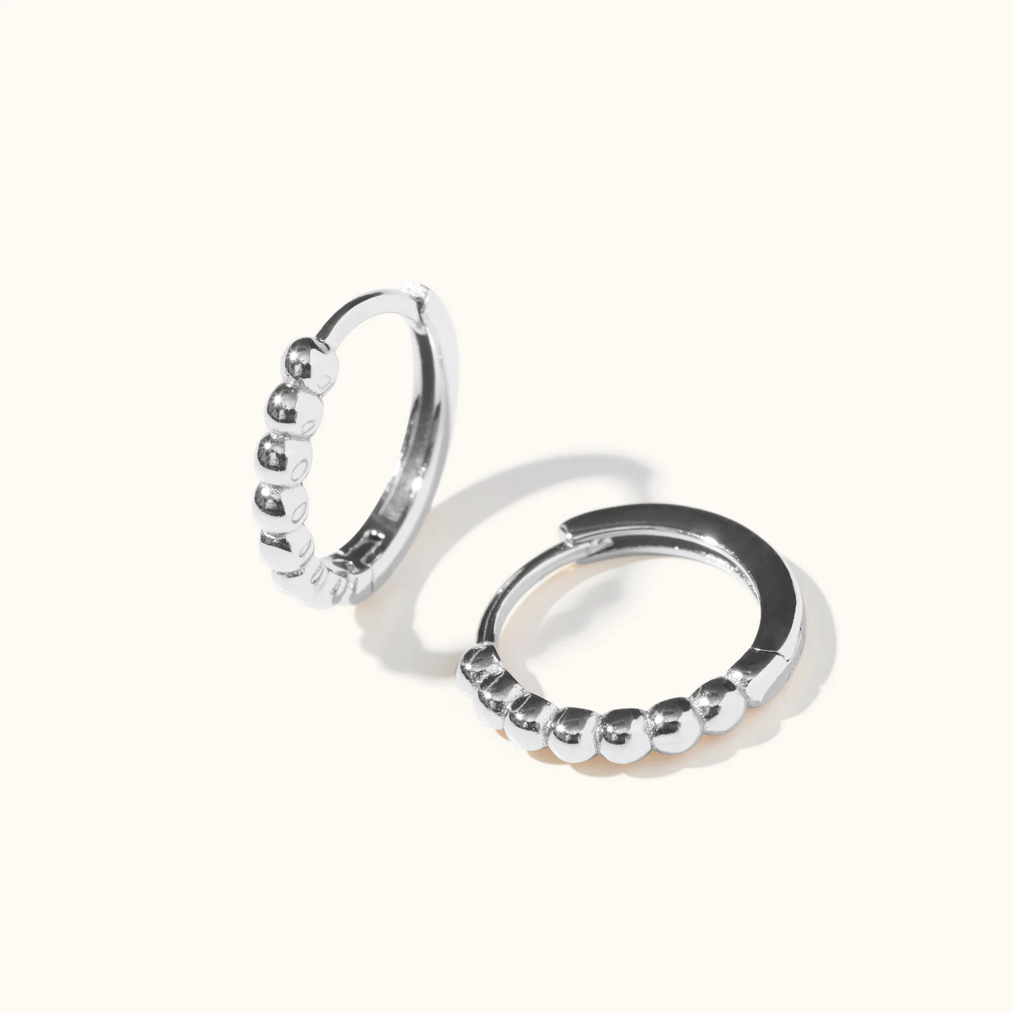 Mini Sun Hoops Silver