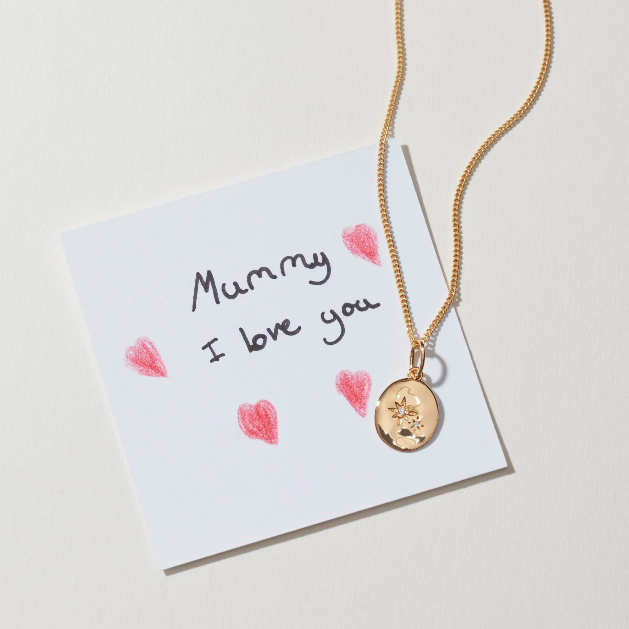 Mother and Child Necklace Gold - Image 3