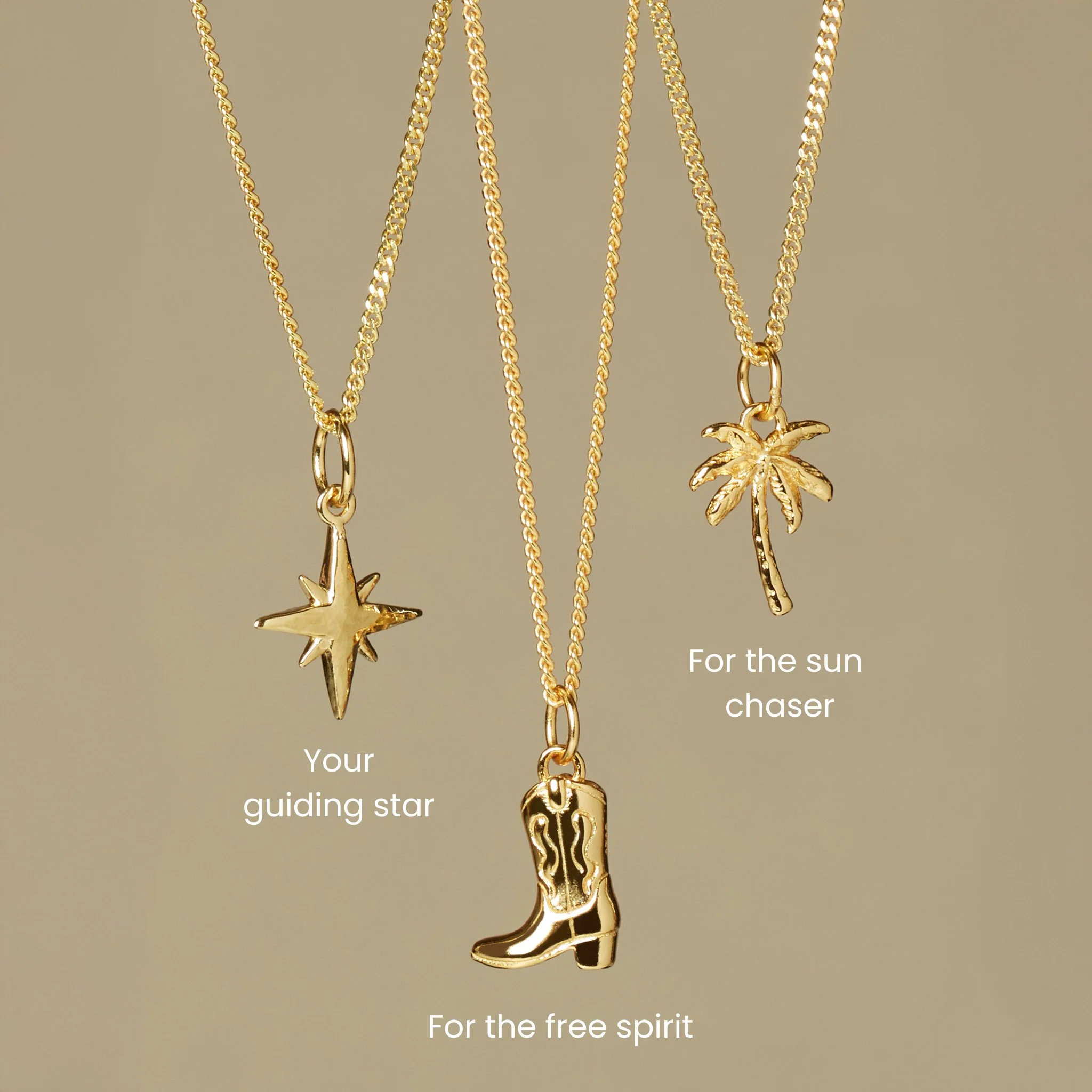 Palm Tree Necklace Gold - Image 4