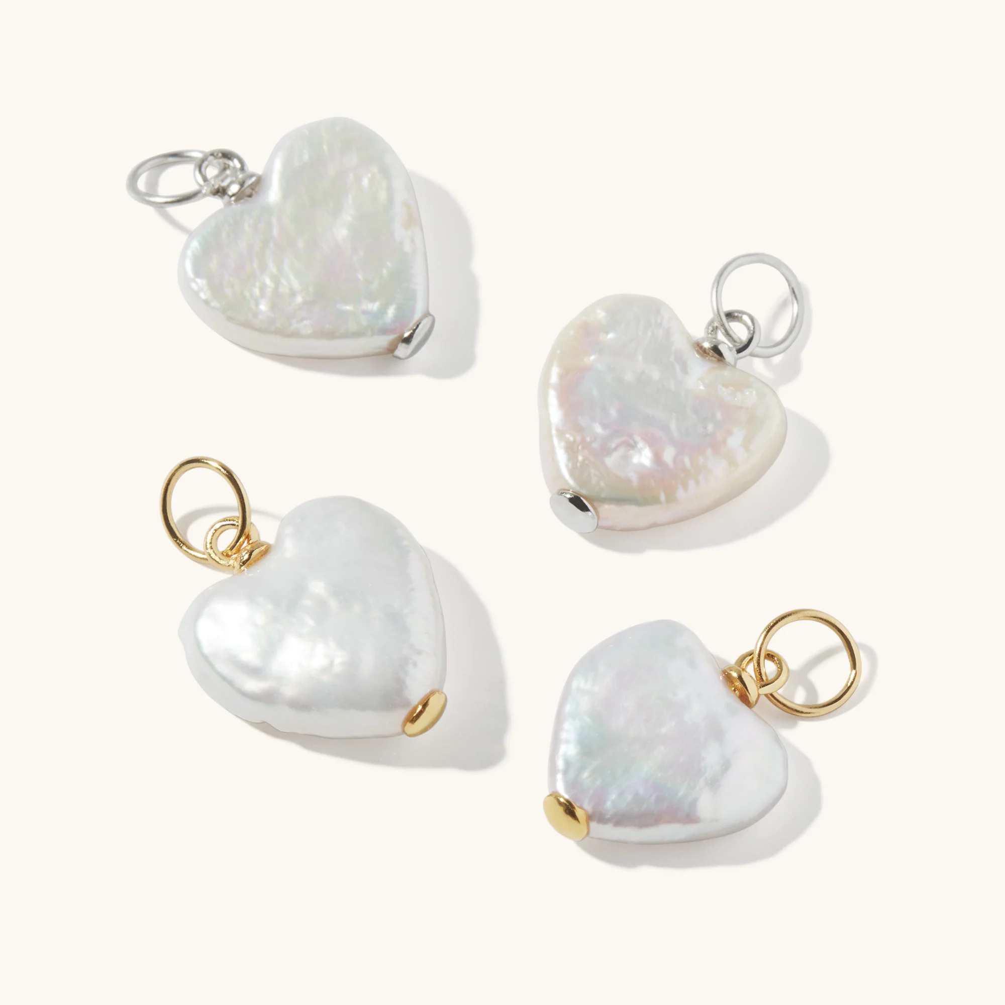 Pearl Heart Necklace Gold - Image 3