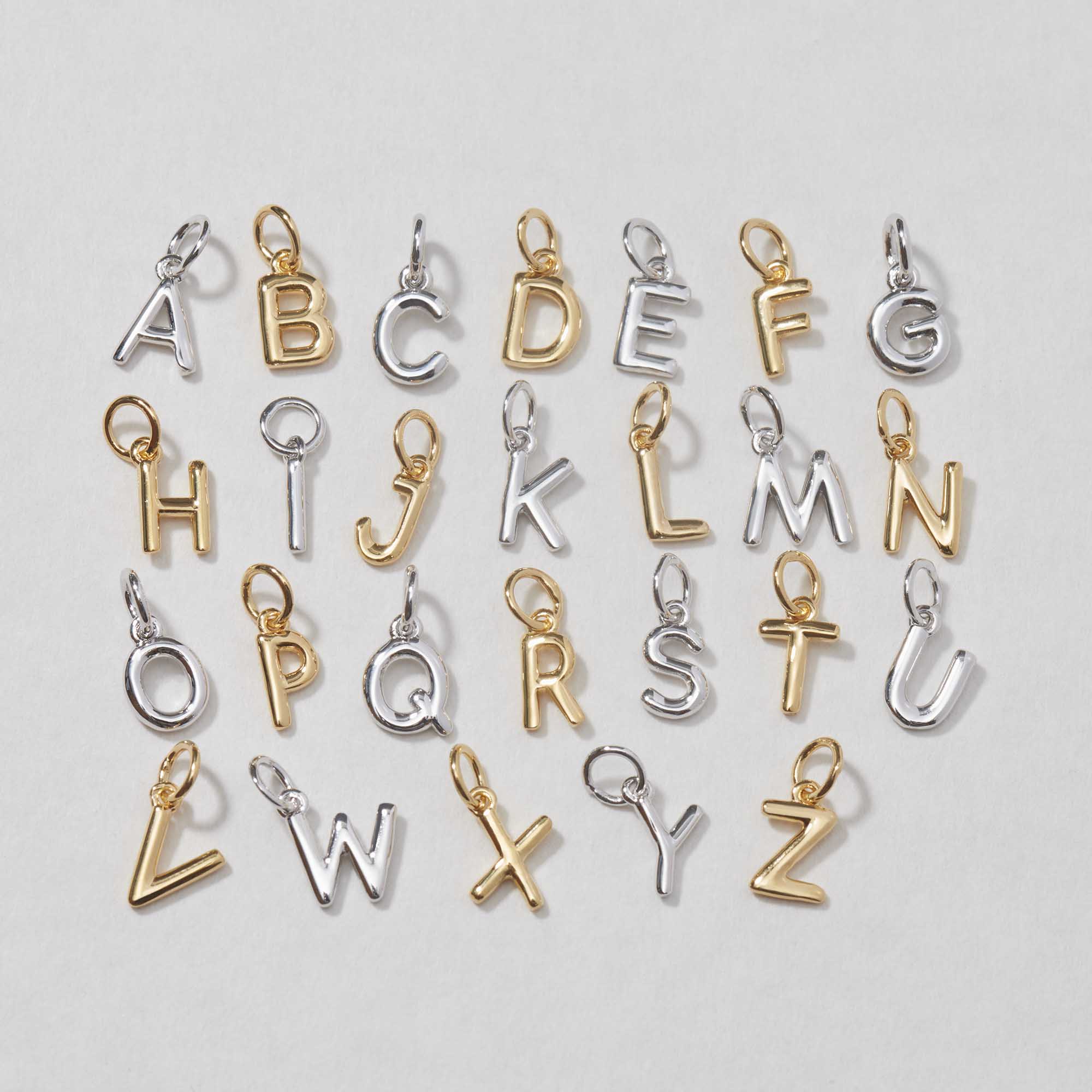 Personalised Disc & Letter Necklace Silver - Image 6