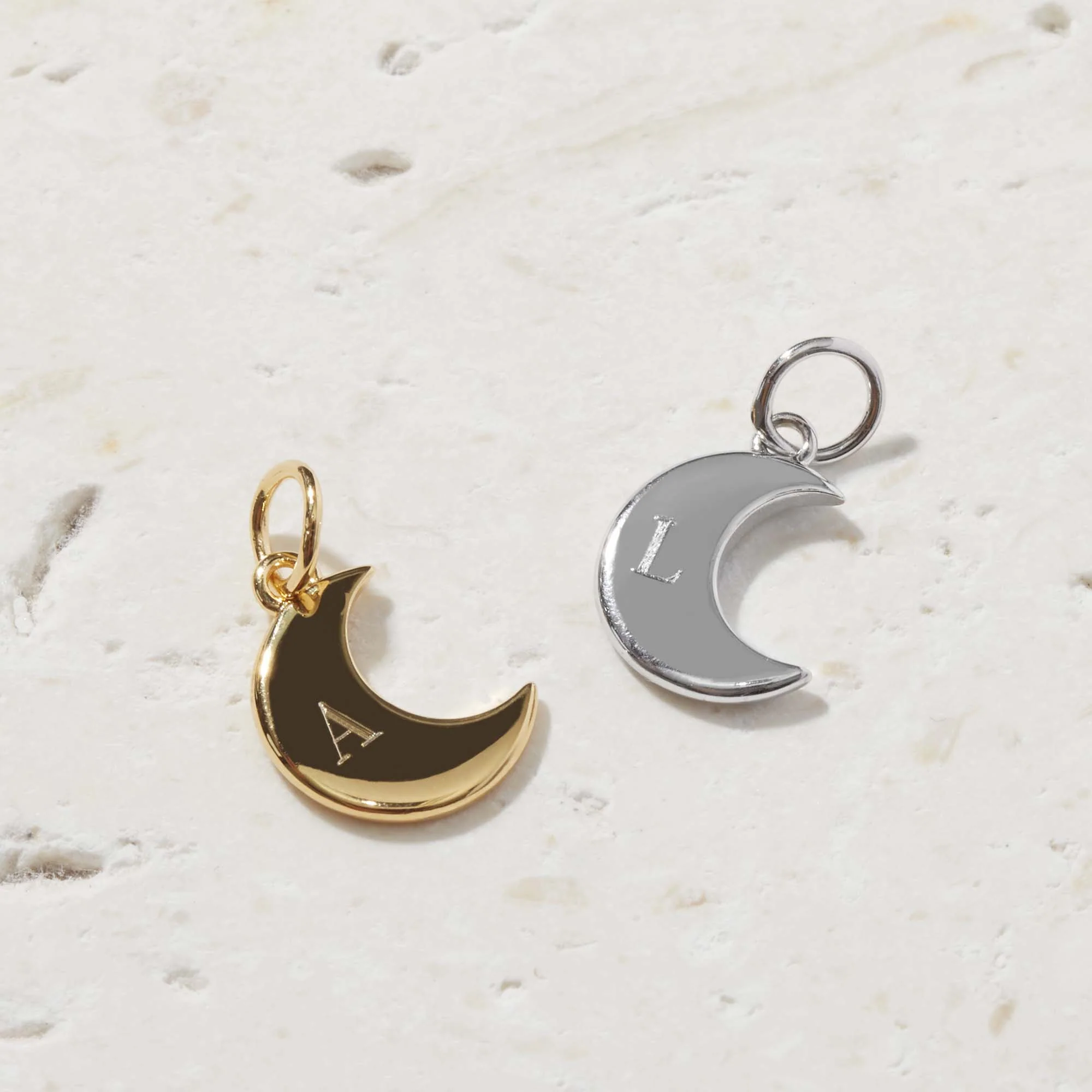 Personalised Moon Pendant Silver - Image 2