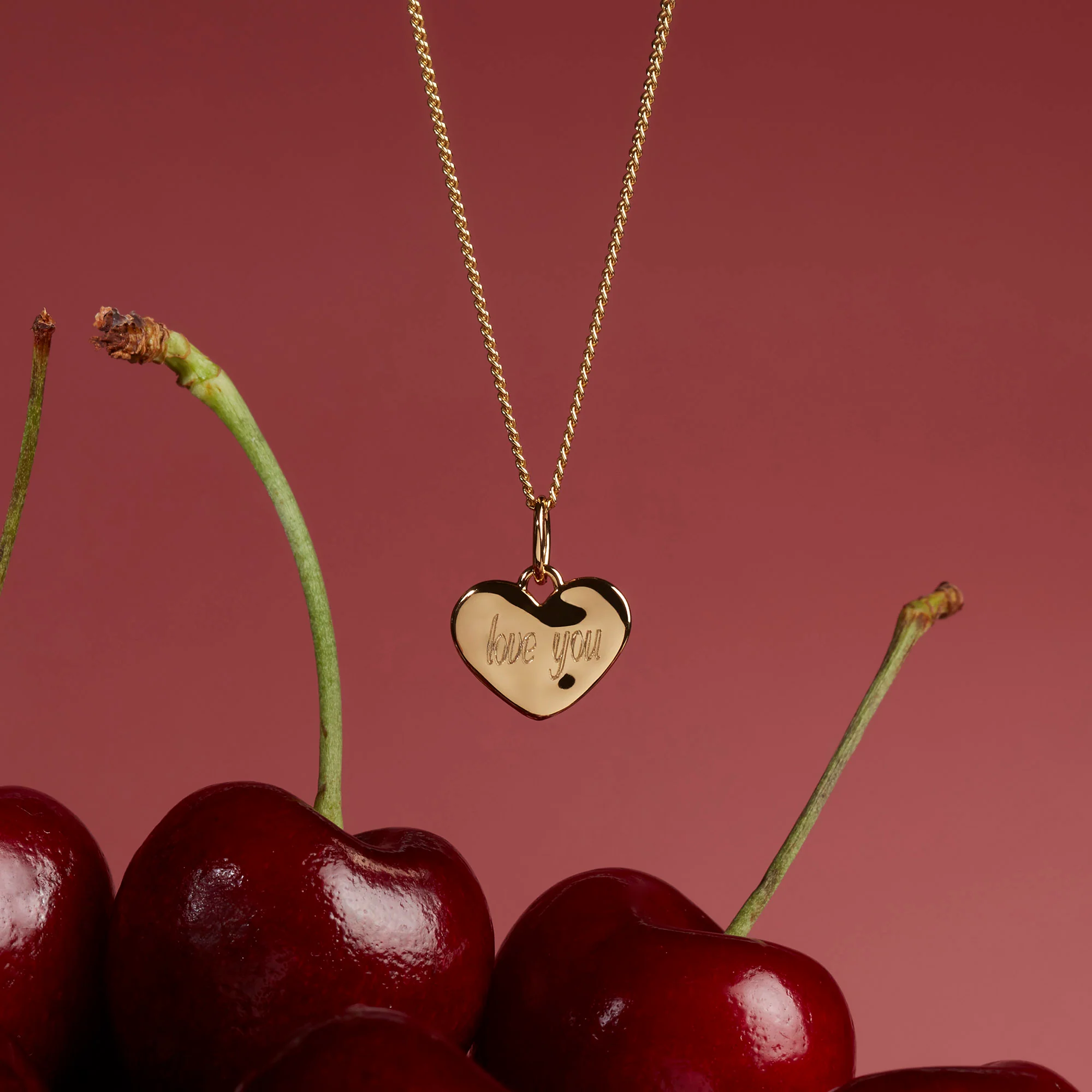 Ripple Heart Necklace Silver - Image 4