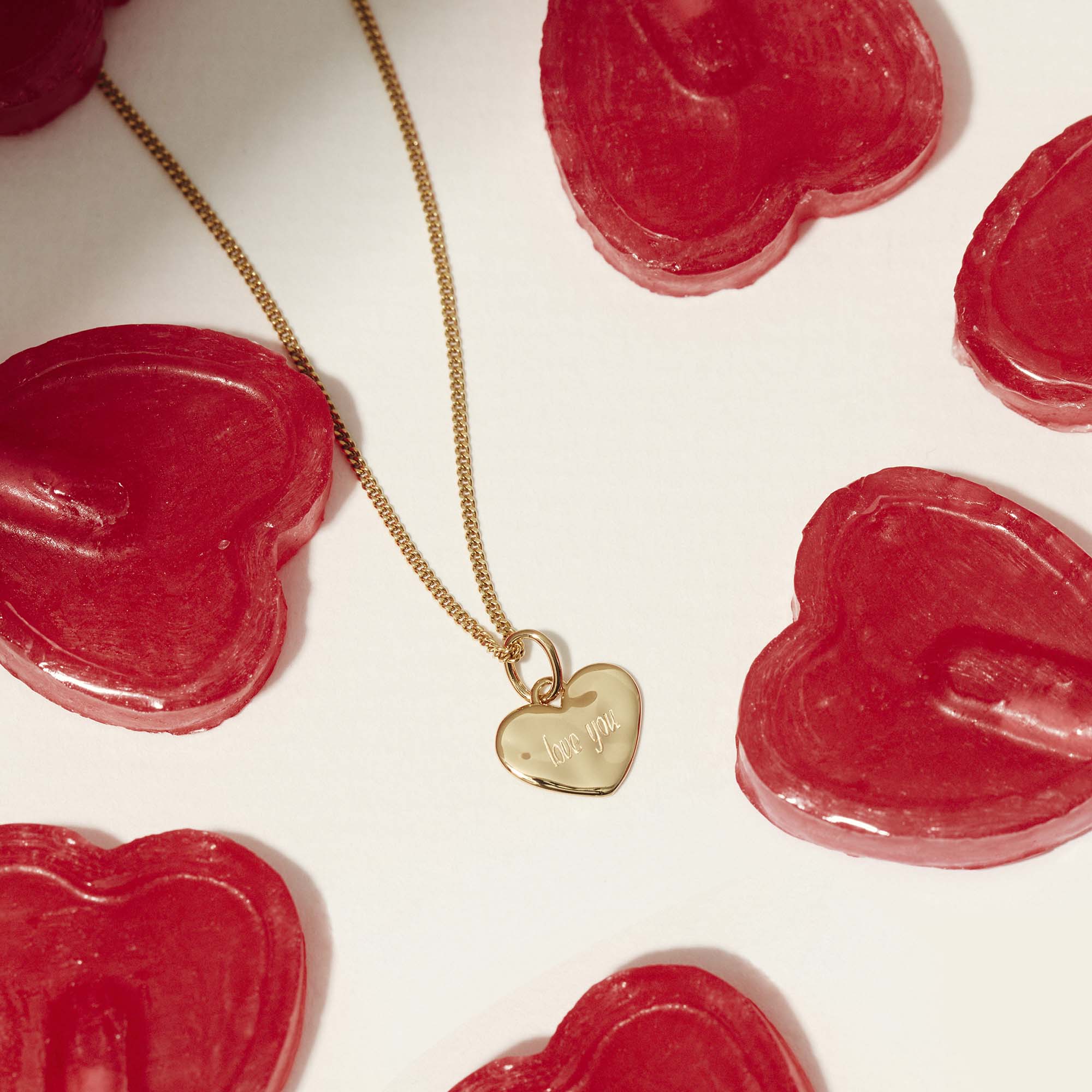 Ripple Heart Necklace Silver - Image 6
