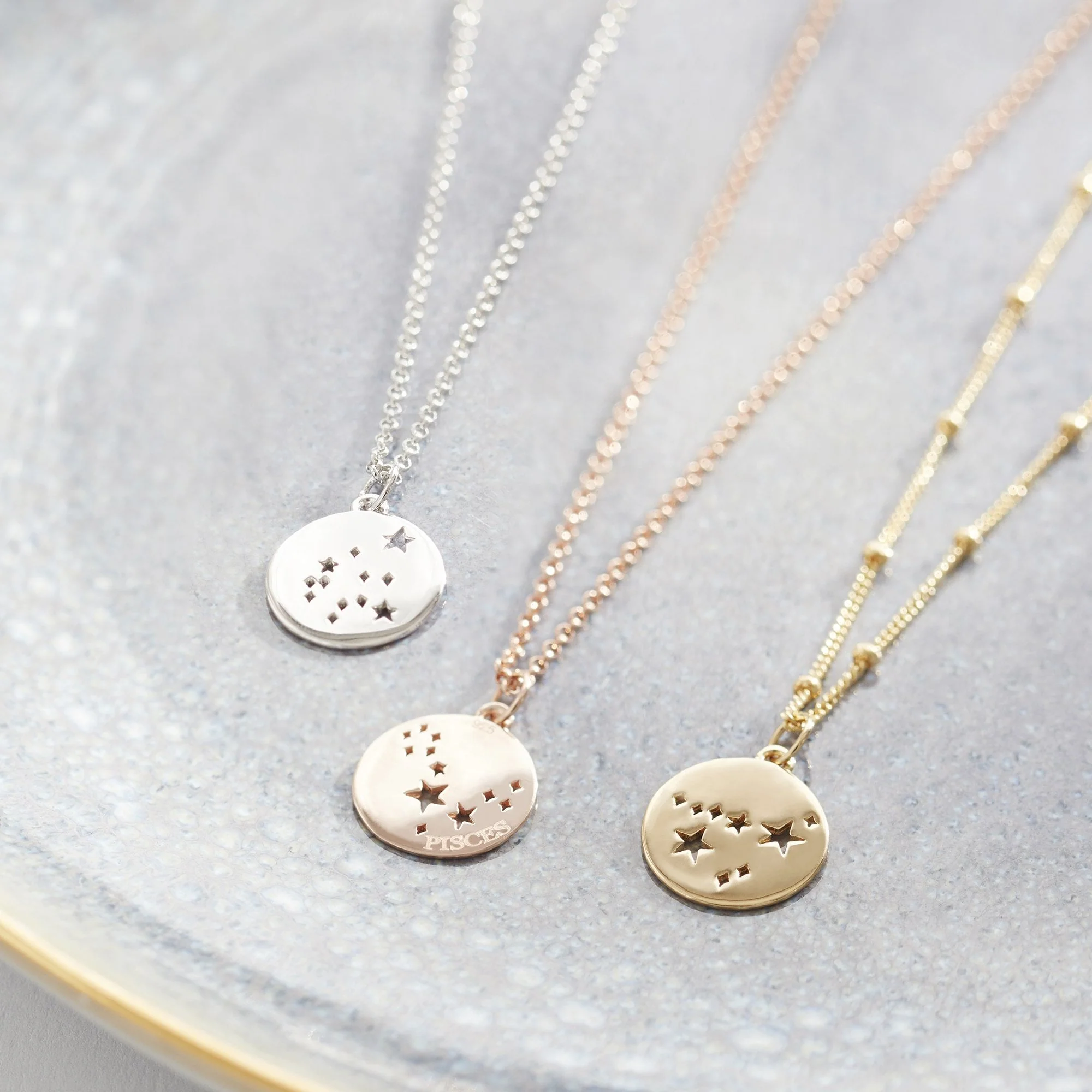 Capricorn Star Sign Necklace Gold - Image 3