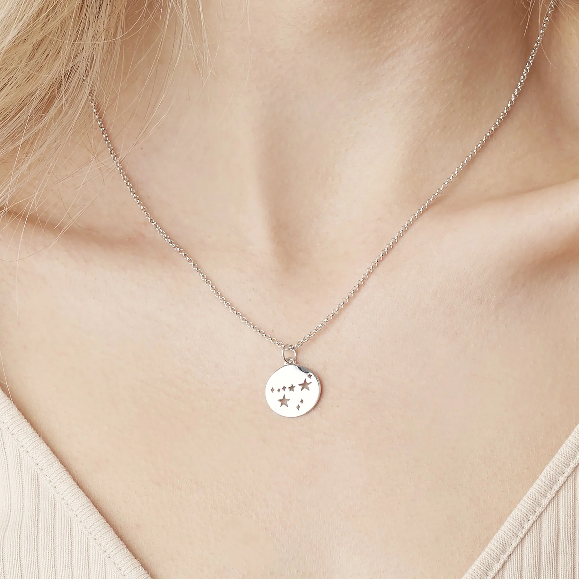 Capricorn Star Sign Necklace Silver - Image 4