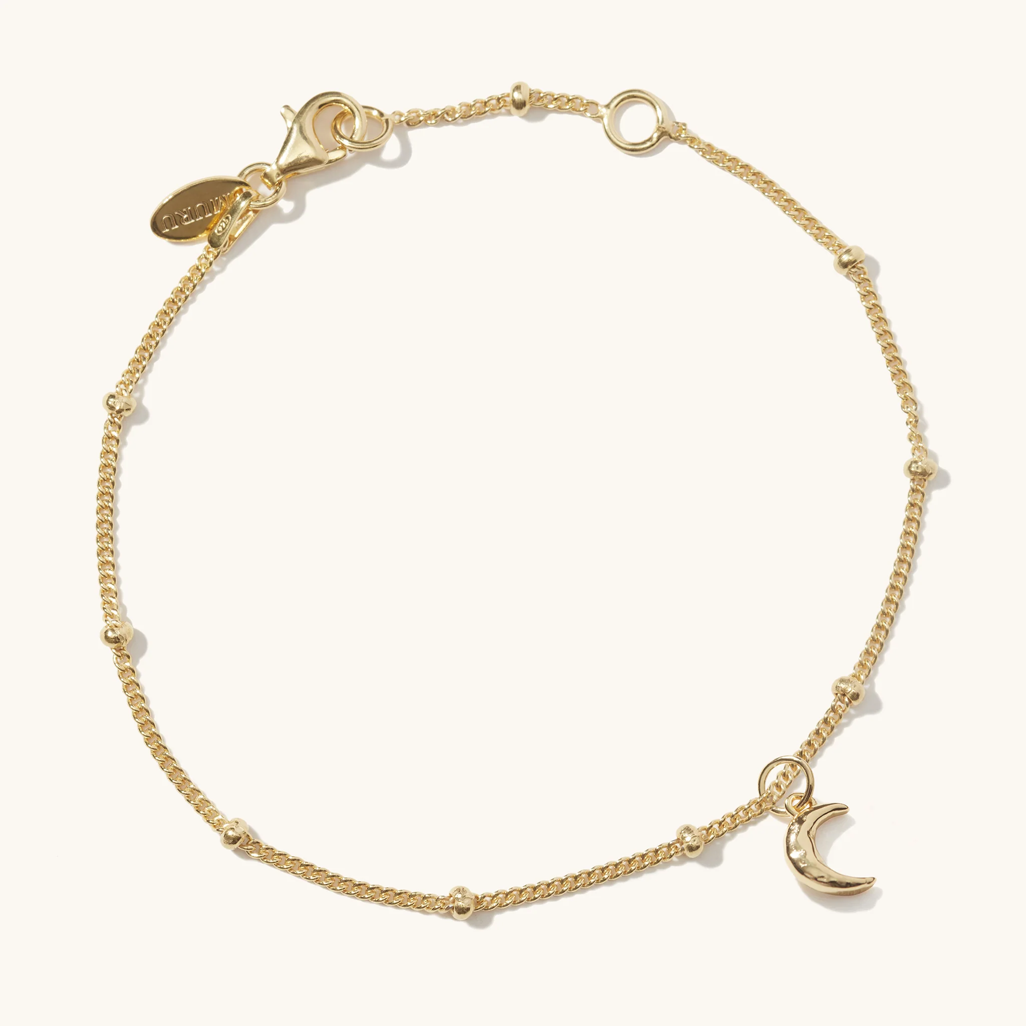 Tiny Moon Bracelet Gold